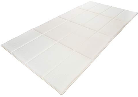 Traumschloss Thermoschaum Reiseauflage mit Viscoschaumkern | Doppeltuch | zusammenlegbar | druckentlastender Thermoschaum | Höhe 4cm | 120x200cm