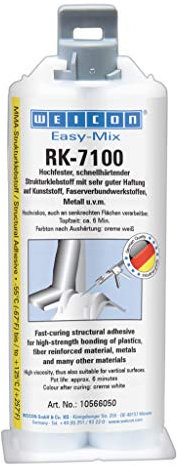 Weicon 10566050-36 Easy-Mix RK-7100 | 50 g | Adhesivos estructurales de acrilato | Cremoso, Blanco