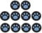 fasient1 10 Stück Silikon Daumengriff Stick Rocker Cap,Niedliche Cat Claw Design Ersatz Daumengriffe Analoge Stick Cover Joystick Kappe für für Lite(Blaue Pfote auf Schwarz)