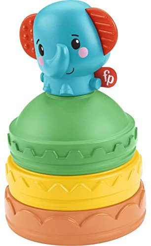 Fisher-Price GWL66 - Bunte Elefanten-Stapelbecher, Spielzeug für Babys ab 6 Monaten