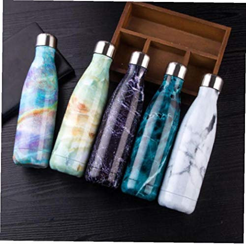 Hotaden Water Bottle Flask Stainless Steel Double Wall Vacuum Insulated 500ml Random Style