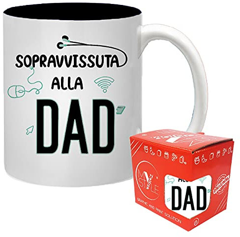 My Custom Style Tazza Interno Nero#Dad 1#325ml