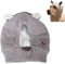 Cuffie Antirumore Per Cani,Orecchie silenziose per cani,Simpatici Cappelli per Cani Lavorati A Maglia con Orecchie,Cappuccio per Cani per Alleviare L'Ansia E Calmarsi,Orecchie da (grigio)