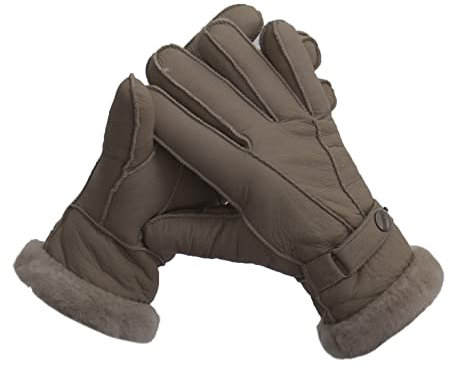 Reissner Lammfelle Fingerhandschuhe HDS-FINGER2-NAP-BEI-S Merino Lammfell Nappa Leder Farbe beige Größe S