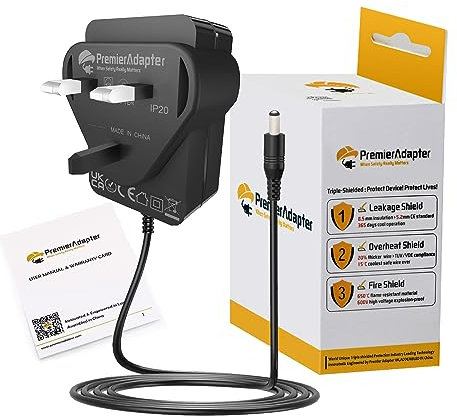 PremierAdapter 5V 2A UK Replacement Power Supply for DC 5V Ultra-elegant IP Phone SIP-T48G Yealink, 5.5mm x 2.1mm Positive Center (5.5 * 2.1mm) [5U09]