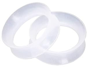 Lieson Ohr Tunnel Set, 2 Stück Silikon Tunnel Einfach Creolen 18mm Flesh Tunnel Transparent