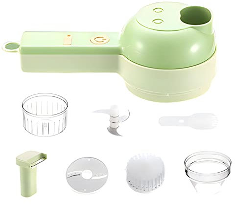 Vegetable Chopper Electric Garlic Sphere,4 in 1 Vegetable Chopper Electric Small | 4 in 1 Food Processor, Vegetable Cutter/Cutter/Dice Machine/Chopper with Functions for Zcsxk