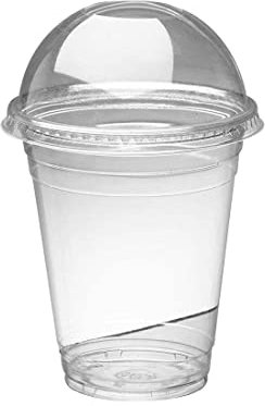 MAQA 50 pz Coperchi per bicchieri cocktail trasparenti kristal D 9 cm compostabili, Coperchi a cupola con foro take away biodegradabile