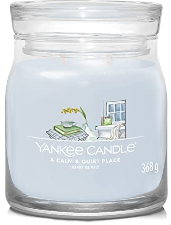 Yankee Candle Signature Scented Candle | A Calm & Quiet Place Medium Jar Candle with Double Wicks | Soy Wax Blend Long Burning Candle | Perfect Gifts for Women