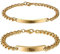 Cupimatch Paar Armband mit Gravur, Personalisiertes Armband Edelstahl Glänzend Poliert Pärchen Armkette Partnerarmband für sie und ihn zu Weihnachten Jubiläum Hochzeit Geburtstag Valentinstag