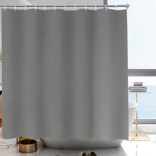 YISURE Rideau Douche 180x200 Gris, pour Baignoire résistant à la moisissure Tissu déperlant Lavable en Machine, Largeur 180 x Hauteur 200 cm