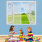 Magnetic Fly Screen Window, 110x140 cm Mesh Fly Curtain Keep Insects Out Magnetic Top to Bottom Seal Snap Shuts Automatically Easy to Install, White P