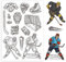 GLOBLELAND Transparente Stempel Mit Hockey Puck Hintergrund Transparente Stempel Mit Hockey Puck Hintergrund Silikonstempel Für Die Kartenherstellung Gummistempel Zum Basteln