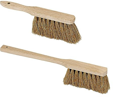 Set 1x Industriehandfeger 28 cm + 1x Langstielhandfeger Kokos 43 cm