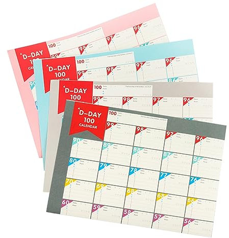 MAGICLULU 20 Blätter Tägliche Wandplanung Countdown-wand-organizer Monatlicher Wandkalender 100 Tage Countdown-zeitplan 100-tage-wand Täglicher Wandplaner Wandkalender Poster Aufkleber