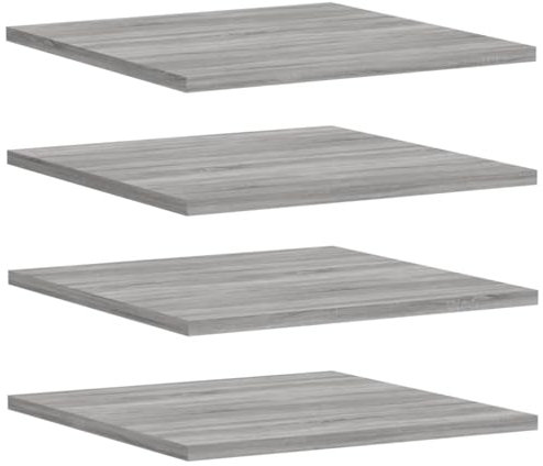 vidaXL Mensole Parete 4pz Grigio Sonoma 40x50x1,5cm Legno Multistrato