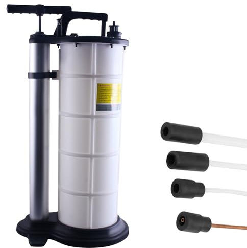Ölabsaugpumpe 7L Absaugpumpe Handpumpe mit 4 Schläuchen 4 6 8 10mm Absaugpumpe Öl Bremsenentlüftungsgerät Flüssigkeitsabsaugpumpe für Fahrzeugölwechsel Motorölwechsel