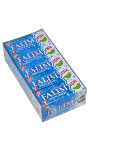 Falim Lot de 5 paquets de 20 gommes à mâcher naturelles sans sucre avec carbonate, bouton rafraîchissant, longue durée de vie, respiration fraîche, bleu, sans sucre
