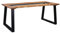 Willood Esstisch 180 x 90 x 75 cm Massivholz Akazie und Glas