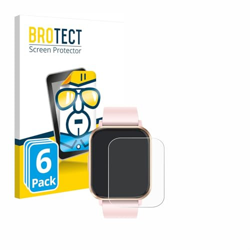 BROTECT (6 Stück Schutzfolie für walkbee Smartwatch 1.83 Displayschutz Folie Made in Germany, Ultra-Klar
