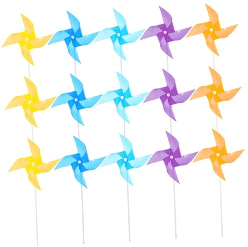 VINTORKY 100stücke Windmühle Aus Kunststoff Mehrfarbige Windräder Für Junge Mädchen Bunte Windmühlen Zum Spielen Im Freien Dekoration Für Partys Gärten Und Zimmer