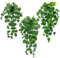 3 plantas artificiales en maceta, planta artificial colgante de hiedra de hiedra Mostera de pared para sala de estar, baño, estantería decorativa, planta colgante artificial como real, planta de