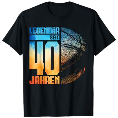 40. Geburtstag Deko Basketball Spieler 40 Jahre Männer Mann T-Shirt