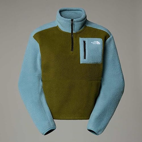 The North Face NF0A884359P W YUMIORI 1/4 Zip Sweatshirt Damen Forest Olive-Shallow Bl Größe L