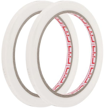 sourcing map 2 Rolls Wire Harness Cloth Tape 1/4 x66ft(6mmx20m) 0.2mm Thick Fabric High Adhesive Tearable Heat Resistant Tapes for Carpet Seaming Auto Cable Fixed, White