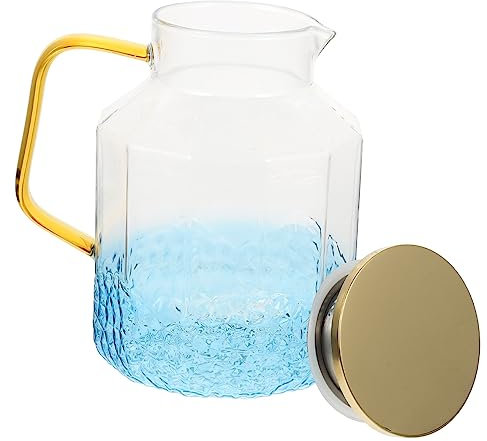 Alipis Alkaline Water Filter Glass Pitcher Lid Heat-Resistant for Induction Cooker for Hotel Restaurant Random Color