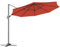 Outsunny 3 x 3(m) Cantilever Parasol with Cross Base, Garden Umbrella with 360° Rotation, Crank Handle and Tilt for Outdoor, Patio, Orange