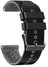 Bracelet de montre en silicone 22mm Compatible avec Fossil GEN 6 44mm/ 5 5E 44mm/ LTE 45mm(Black Gray)