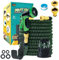 Funnity Gartenschlauch Flexibel 30M, Garten Wasserschlauch mit 10 Funktionen, Strapazierfähiger 3 Lagiger Latex Wasserschlauch 3/4 Zoll und 1/2 Zoll Metallanschlüsse,Grün Flexibler Gartenschlauch 30M