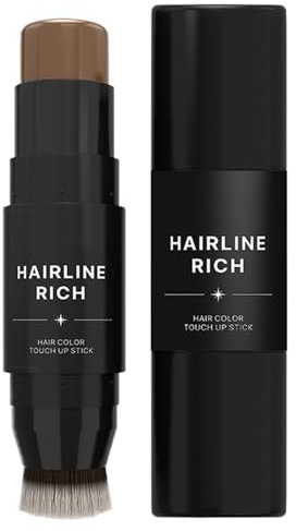 Peno De Atración De Cabello-Cubierto De Raíz, Corriente De Color De Cabello Temporal De Larga Duración | Stick De Cobertura Gris De Doble Extremo Corrección De La Línea De Cabello, Herramienta De Colo