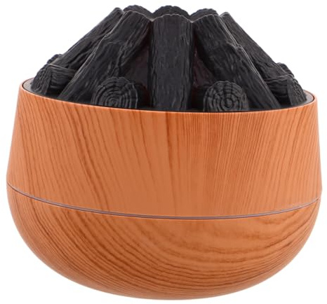 Gadpiparty Humidificateur de Bureau Silencieux avec Simulation Flamme Bois Mini Diffuseur Air Portable pour Chambre et Bureau Humidificateur Ambiance Multifonction avec Veilleuse