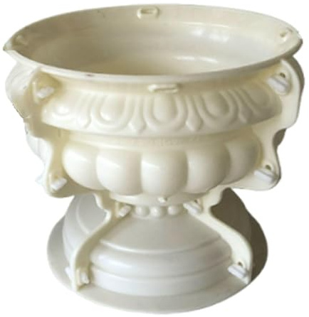 Oshhni Flower Pot Mold European Style Concrete Planter Flowerpot Mould Plastic Round Mouth Thickened Reusable DIY Vase Casting Mold for Succulent Plants Garden Ornaments Home Decor, Multi, Dia 35 cm