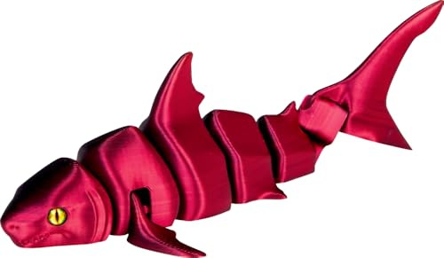 Die Spiegelburg - Hai - Kristall-Tiere (rot) - 99141, glänzender Spielzeug Hai mit beweglichen Körpern für authentischen Spielspaß, magische Deko fürs Kinderzimmer