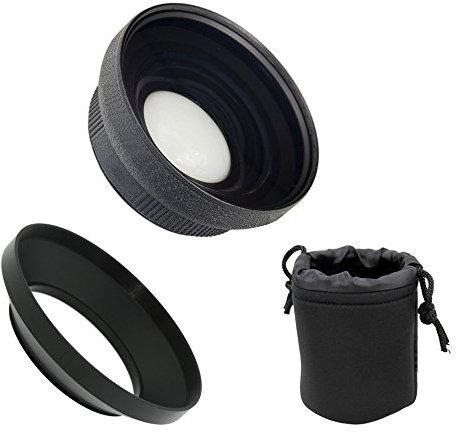 Digital Nc Objectif Grand Angle HD (Haute définition) 0,5X avec Macro Compatible avec Panasonic Lumix DC-GH5 + Filtre polarisant Circulaire 82 mm + (Anneaux 37, 46, 52, 58, 62 et 67)
