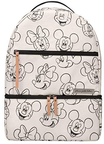 Petunia Pickle Bottom Axis Mickey & Minnie Wickeltasche, faltbar und abnehmbar, Beige/Schwarz