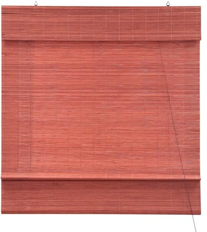 Victoria M. Bambus Raffrollo Sonnenschutz Sichtschutz Rollo Seitenzugrollo, für Fenster und Türen, Blickdicht, 70 x 160 cm, Kirsche