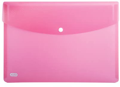 ELBA Urban Brieftaschen DIN A5, aus Kunststoff, transparent, pink, 5er Pack