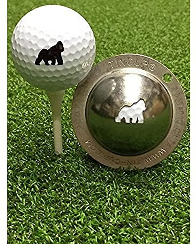 Tin-Cup Unisex Adult GORILLA Golf Ball Marker - Steel, One Size