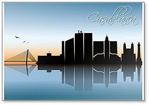 Morocco Casablanca Skyline Classic Kühlschrankmagnet