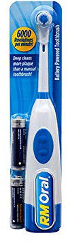 RM Oral Brosse à dents à piles Blanc
