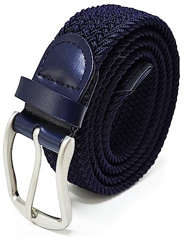 Glamexx24 Elastischer Gürtel für Herren Damen: Unisex Stretchgürtel Geflochtener Dehnbarer Stoffgürtel, Breite 3.5cm, Länge 90cm bis 155cm