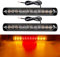 yifengshun 2x12LED Luci LED Auto 12-24V Luci Stroboscopiche Emergenza per Auto Camion per Veicoli da Costruzione Furgone(Giallo+Rosso+Giallo)
