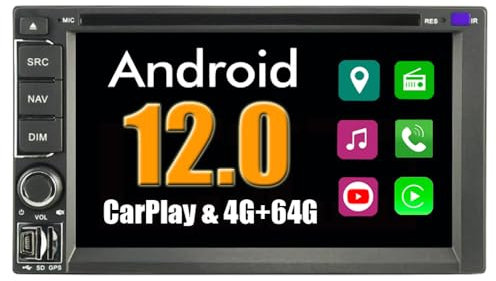 RoverOne Système Android Lecteur DVD de Voiture Universel Double Din avec Radio Multimédia GPS Navigation Autoradio Bluetooth USB MirrorLink