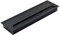 Rannb Large Rectangle Cable Grommet Cord Metal Wire Hole Cover Organizers Black 280mm x 80mm