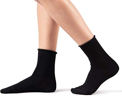 Ciocca Calze Lisce Donna Caldo Cotone Taglio Vivo - 6 Paia - Comode e Non Stringono [S774/2_020_9]