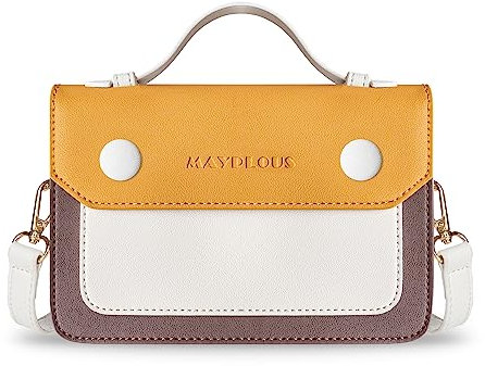 Sac à bandoulière pour femme avec sangle amovible Sac à bandoulière pour femme Petit sac à main 3 en 1 Porte-monnaie pour téléphone Portefeuille Simili cuir 7,7x5,3x1,8(Mango)